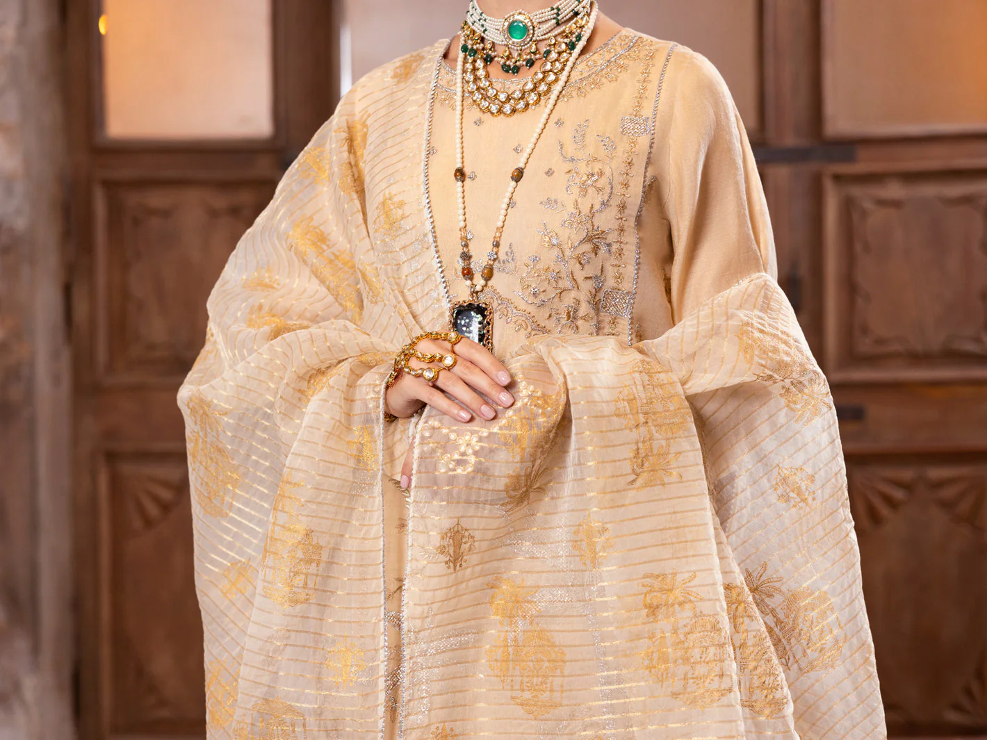GOLDEN YARN DYED 3PC STITCHED | AL-3PS-LS-514/AM-3012C - Image 4