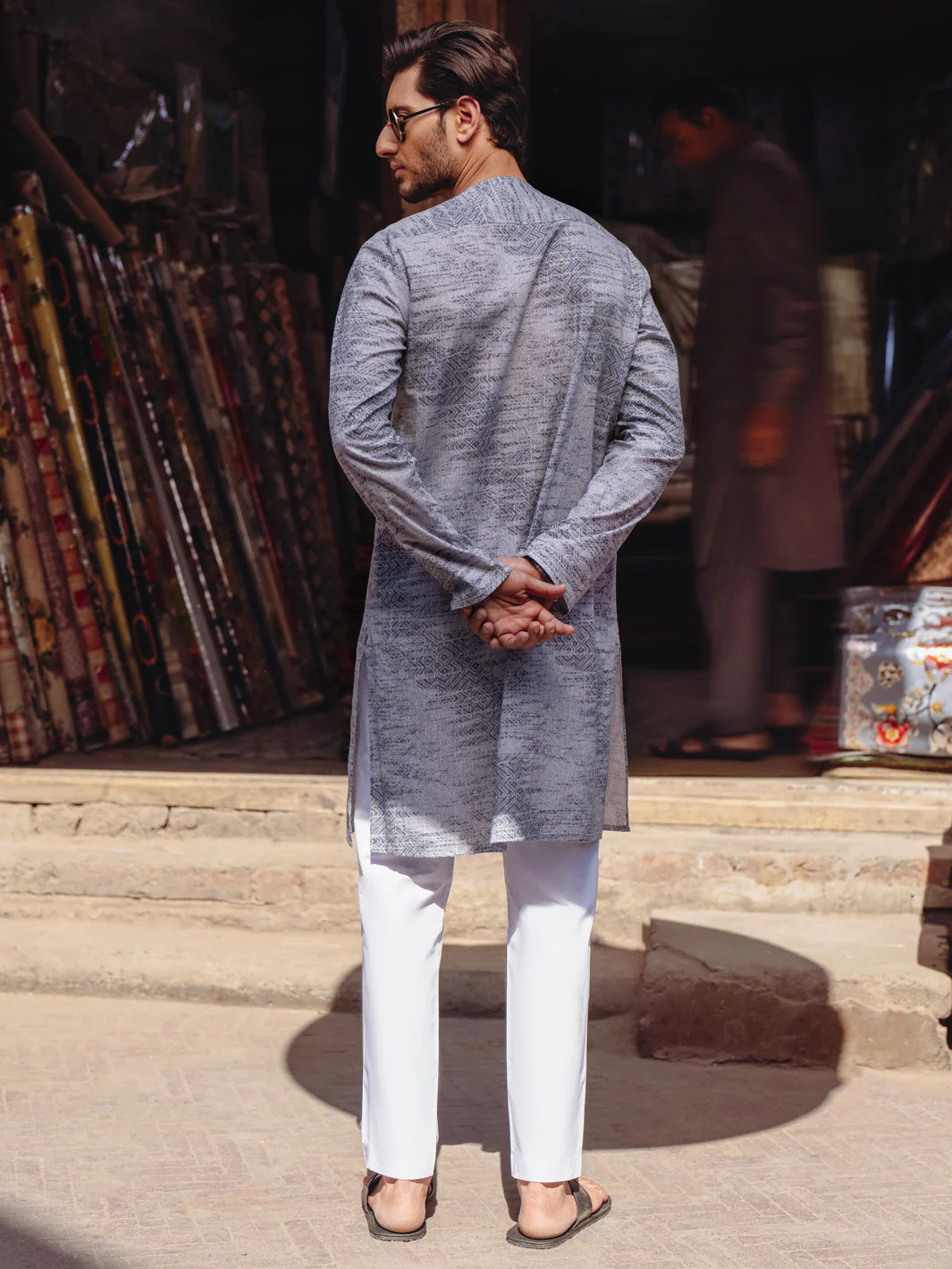GREY COTTON KURTA | AL-K-1186/AM-6310A - Image 4