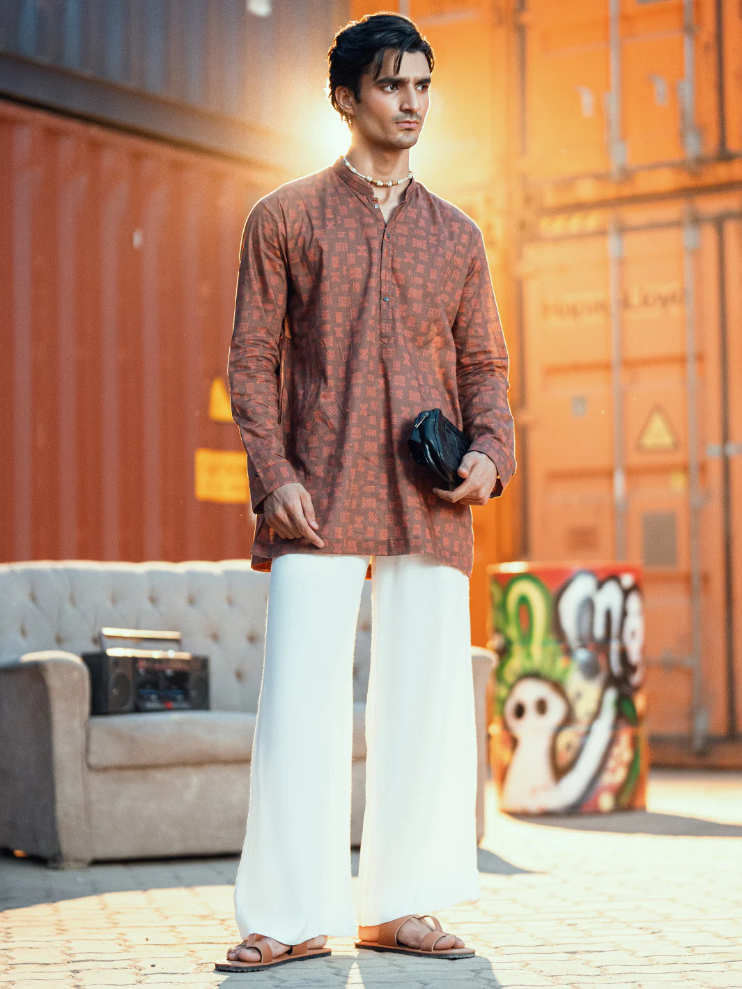 BROWN COTTON KURTA | AL-K-1197/AM-6311G