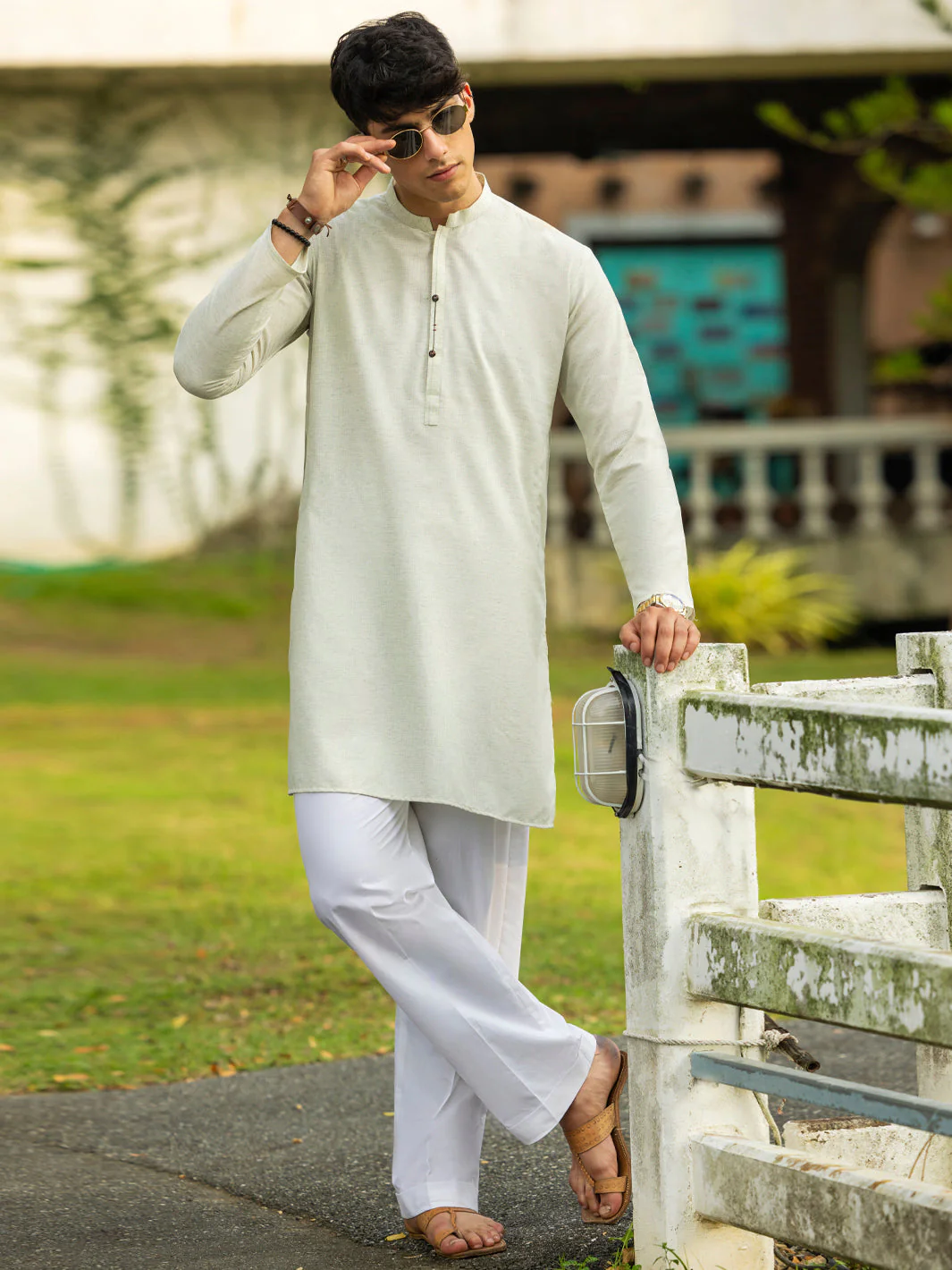 CREAM BLENDED KURTA | AL-K-1220/AM-6194D