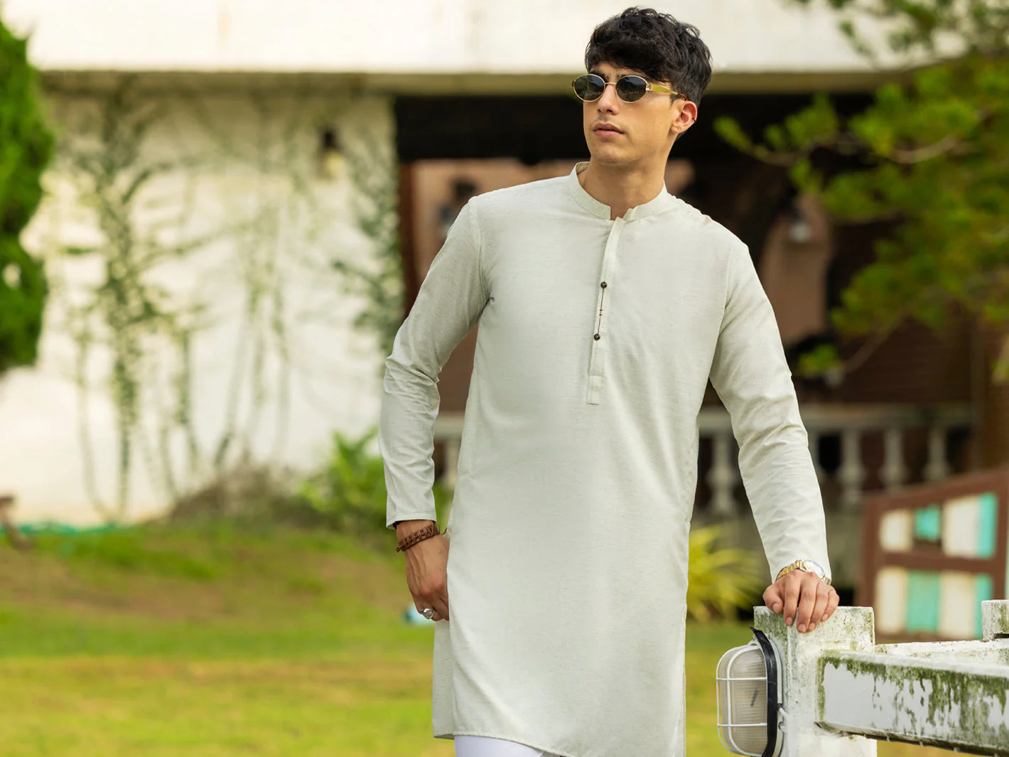 CREAM BLENDED KURTA | AL-K-1220/AM-6194D - Image 5
