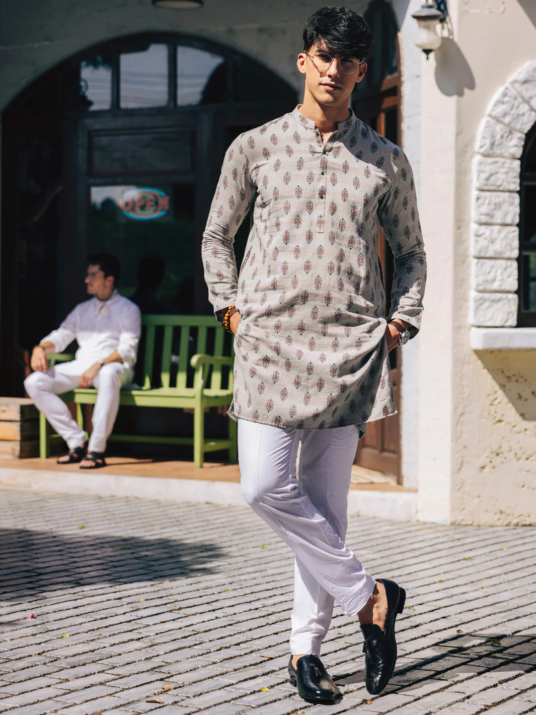 LIGHT GREY COTTON KURTA | AL-K-1236A/AM-6326A - Image 5