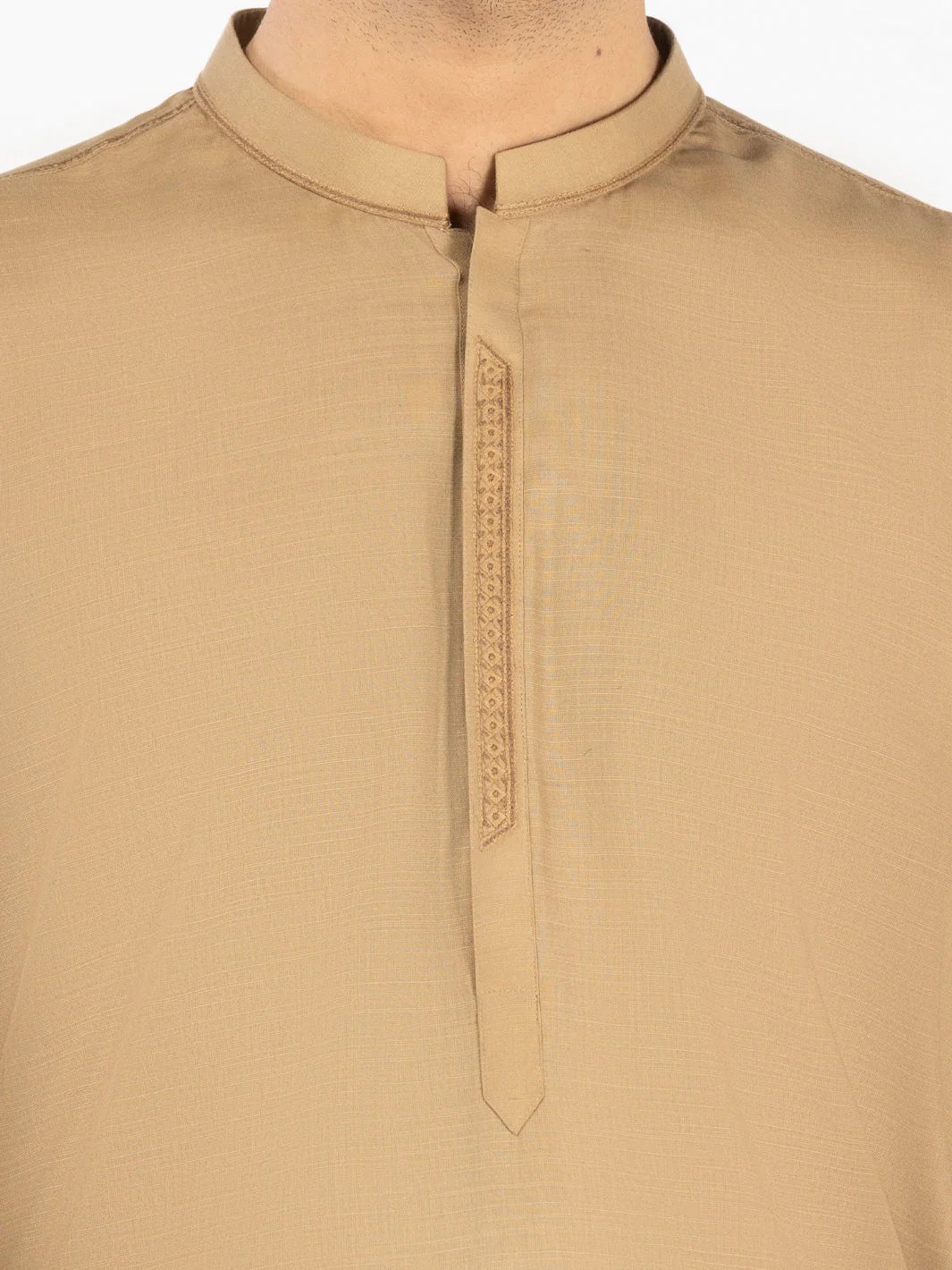 BEIGE BLENDED KAMEEZ SHALWAR | AL-KS-3180/AM-6299C - Image 3