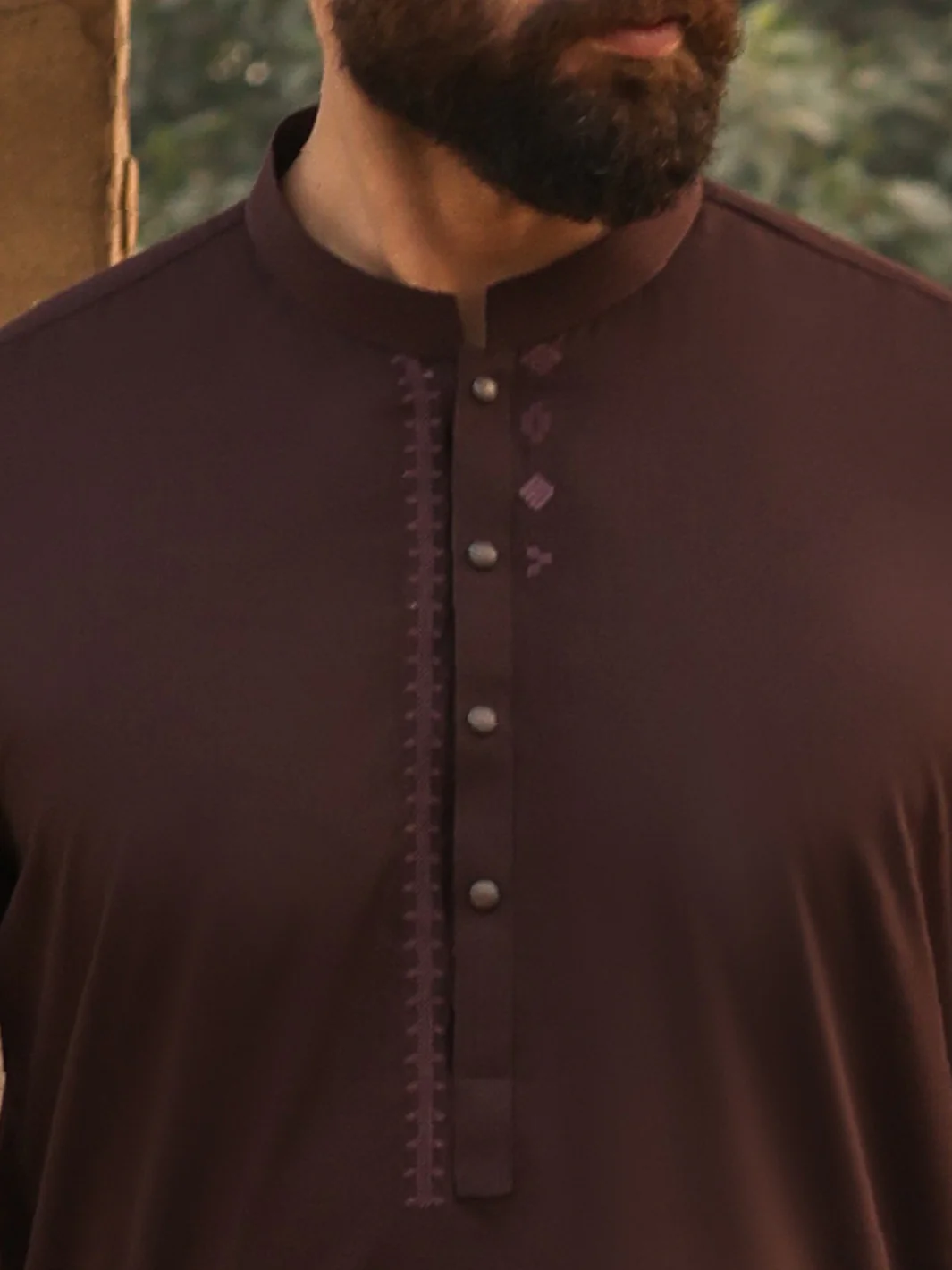 BROWN BLENDED KAMEEZ SHALWAR | AL-KS-3303/AM-6338C - Image 5