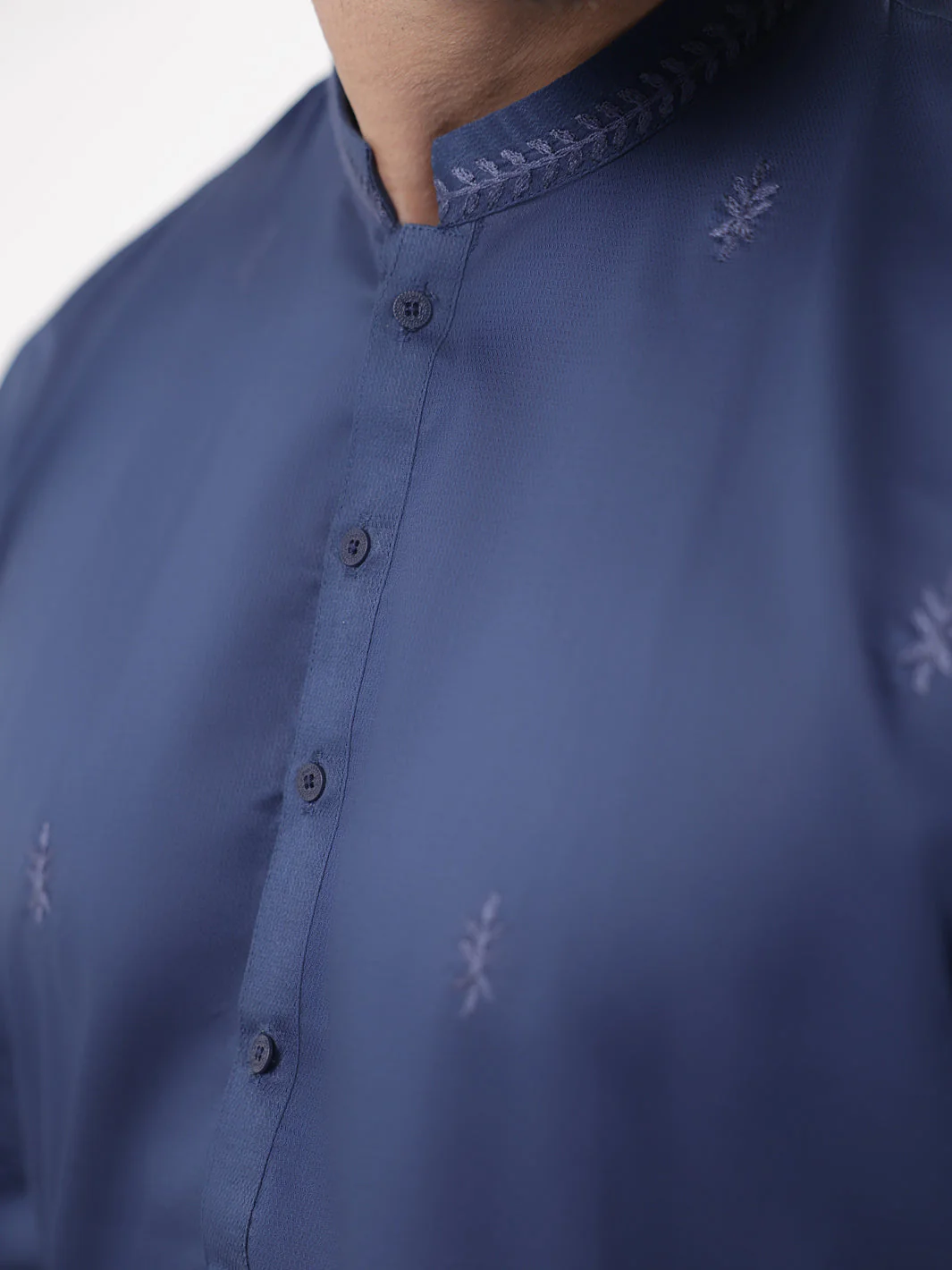 BLUE BLENDED KURTA TROUSERS | AL-KT-3235/AM-6177I - Image 4