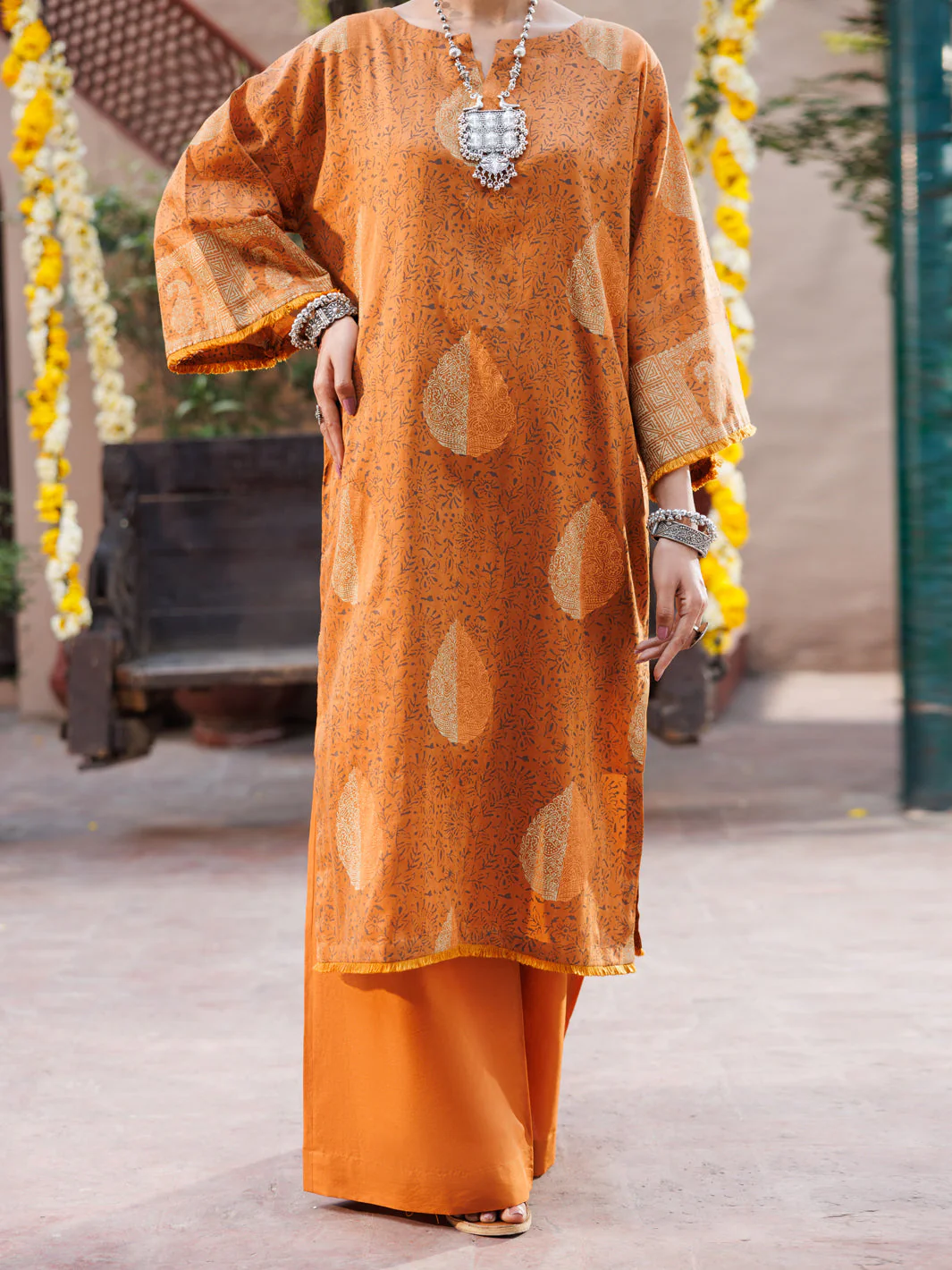 MUSTARD DOBBY KURTI | AL-LK-1058/FB-1058A