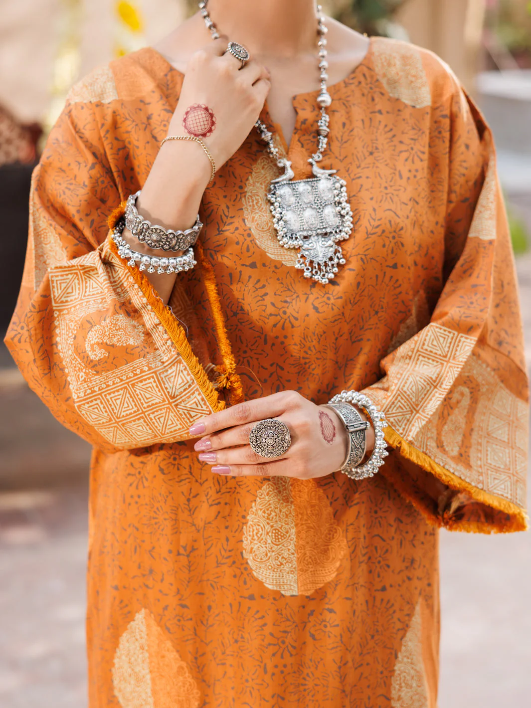 MUSTARD DOBBY KURTI | AL-LK-1058/FB-1058A - Image 4