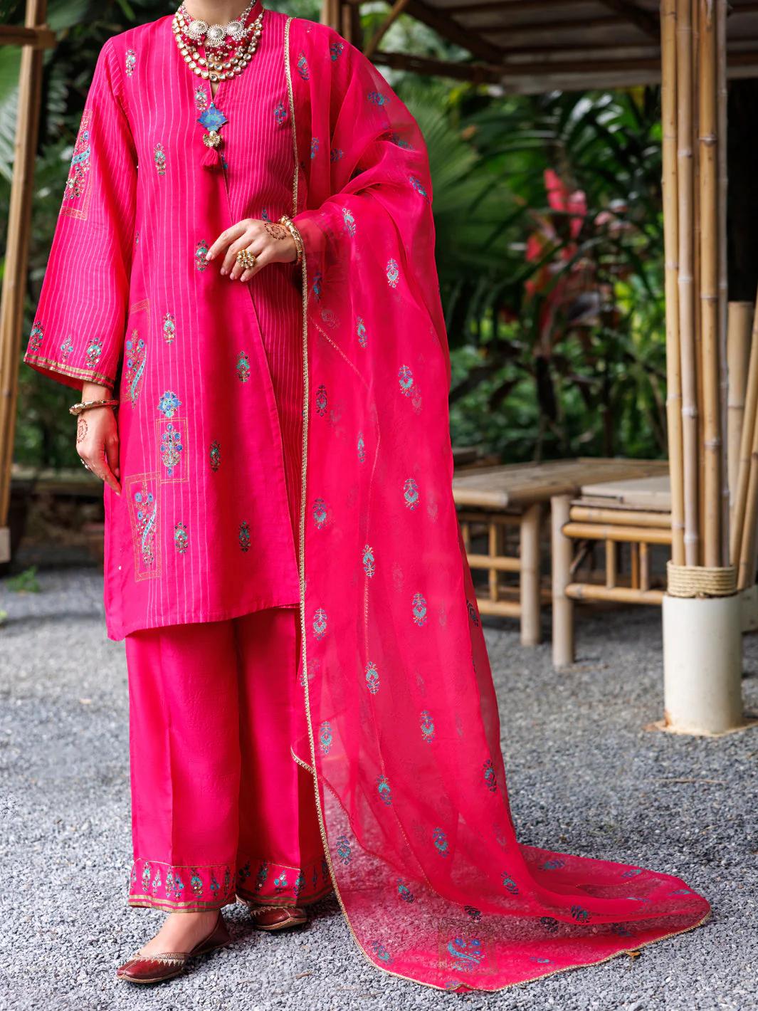 PINK MAPLE SILK 3PC STITCHED | ALP-3PS-2033/S AM-2329A