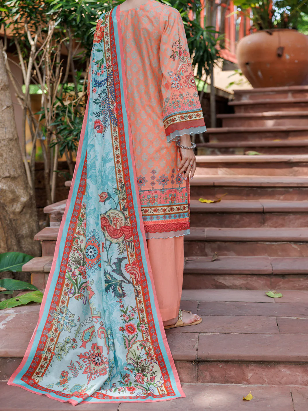 PEACH LAWN 3PC STITCHED | ALP-3PS-2097/S FB-2097A - Image 2