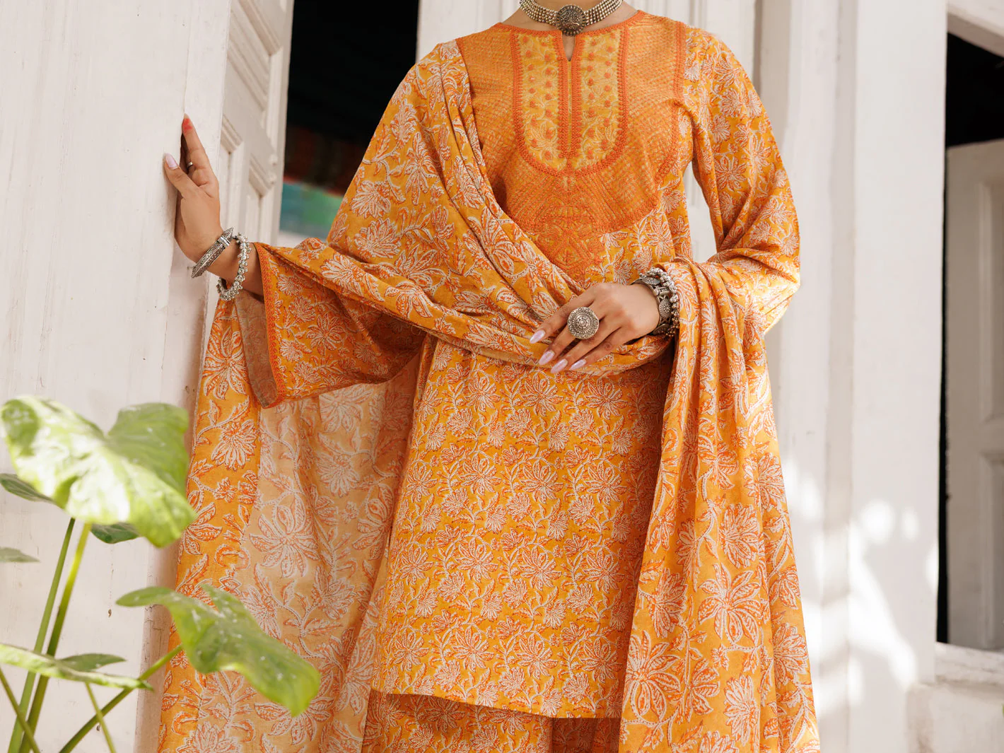 MUSTARD LAWN 3PC STITCHED | ALP-3PS-2131/S FB-2131A - Image 4