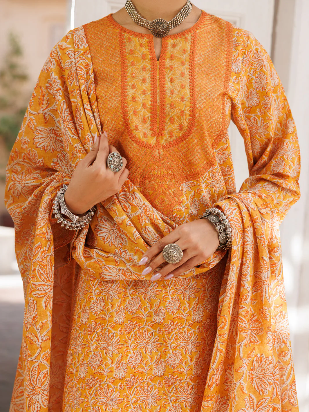 MUSTARD LAWN 3PC STITCHED | ALP-3PS-2131/S FB-2131A - Image 5