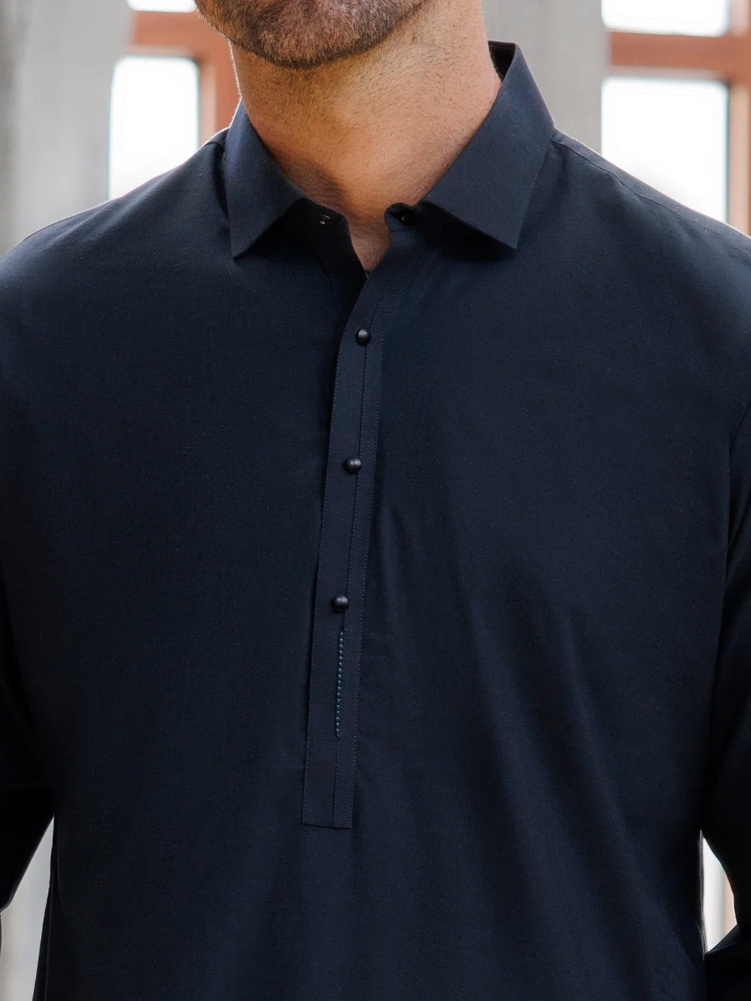 CHARCOAL GREY COTTON KAMEEZ SHALWAR | ALWA-KS-487/AM-6224C - Image 3