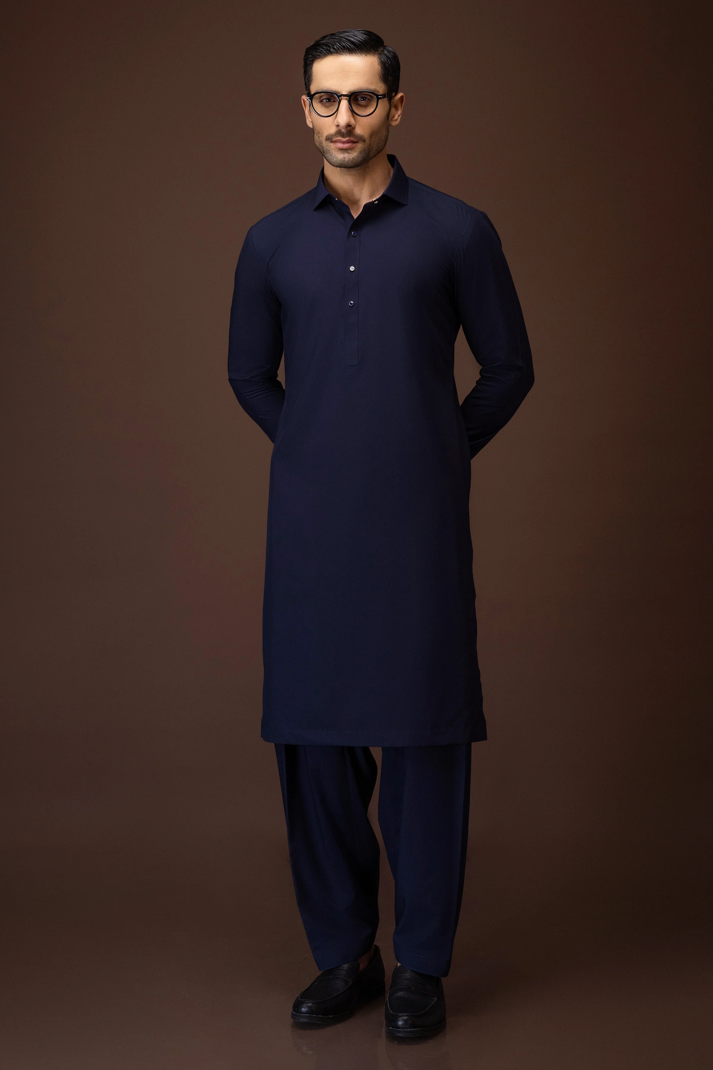 NAVY KAMEEZ SHALWAR | CCMKS-S-39601-C3 - Image 3