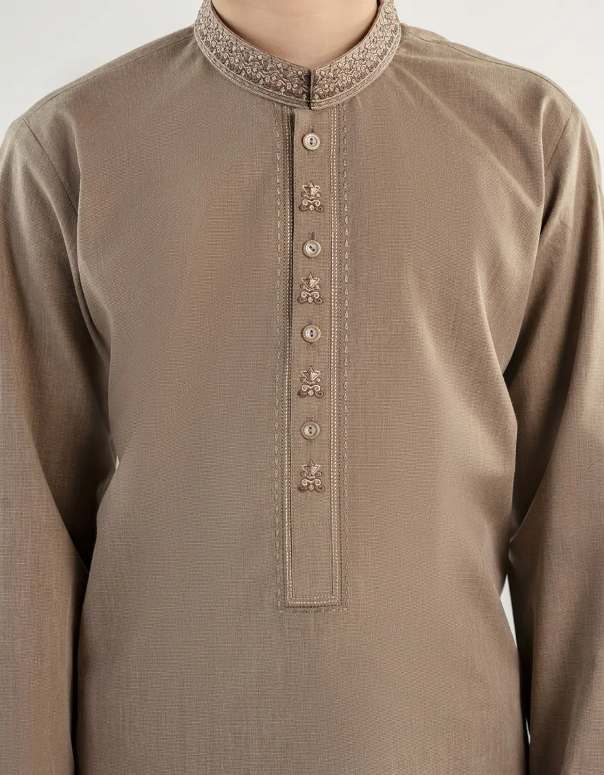 BROWN BLENDED KURTA | JCK-A-39208/S24/JJ9120-SF - Image 3