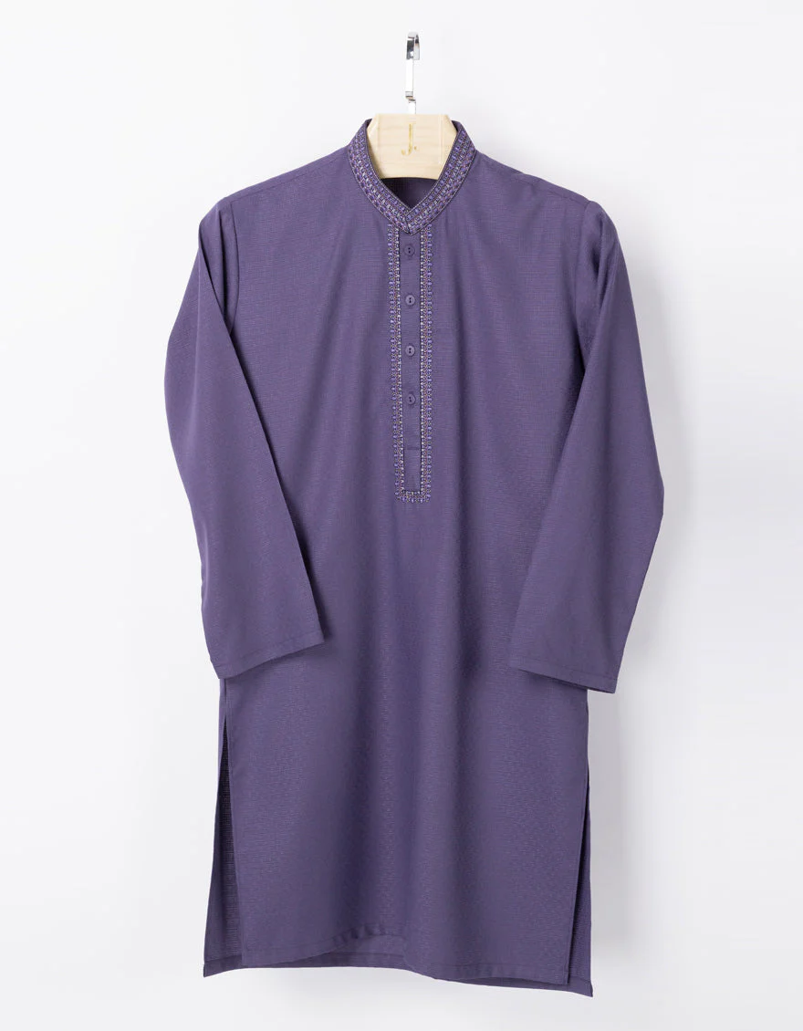 PURPLE BLENDED KURTA | JCK-A-39449/S25/JJ10076-FL