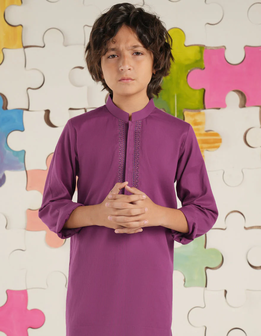 MAGENTA COTTON KURTA | JCK-A-46471/S24/JJ6870-SF - Image 2