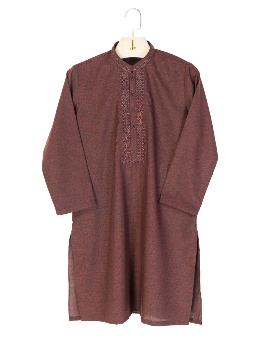MAROON BLENDED KURTA | JCK-A-46613/S25/JJ8792-SF