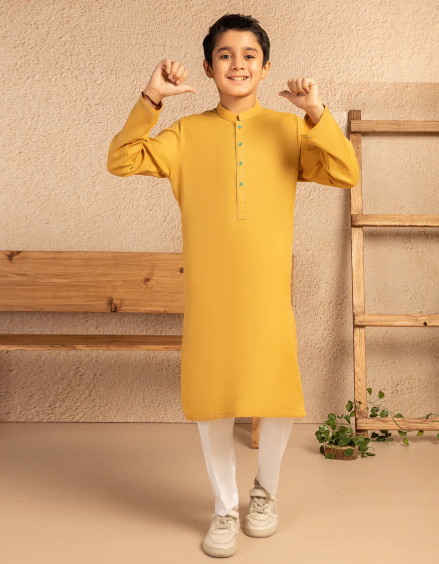 MUSTARD COTTON KURTA | JCK-A-46785/S25/JJ9589-PN