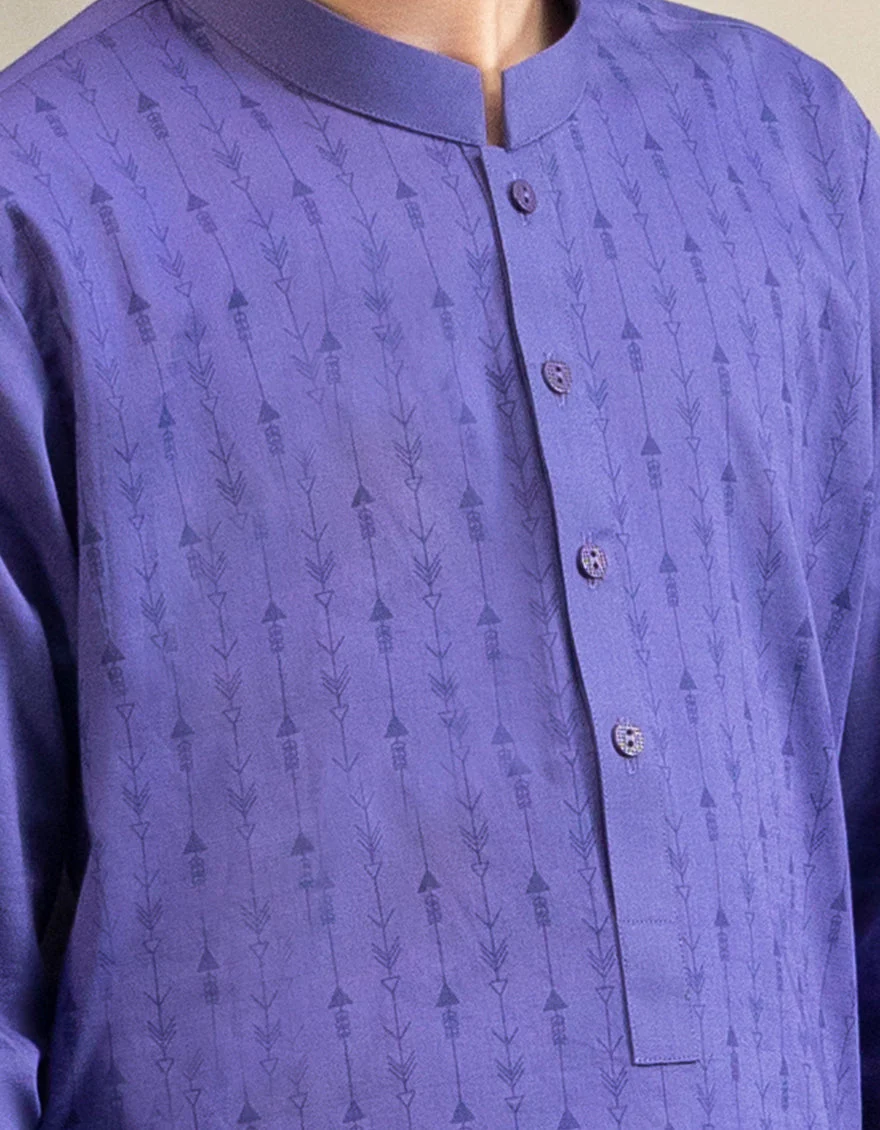 INK BLUE COTTON KURTA | JCK-A-50021/S25/JJ9552-CL - Image 3