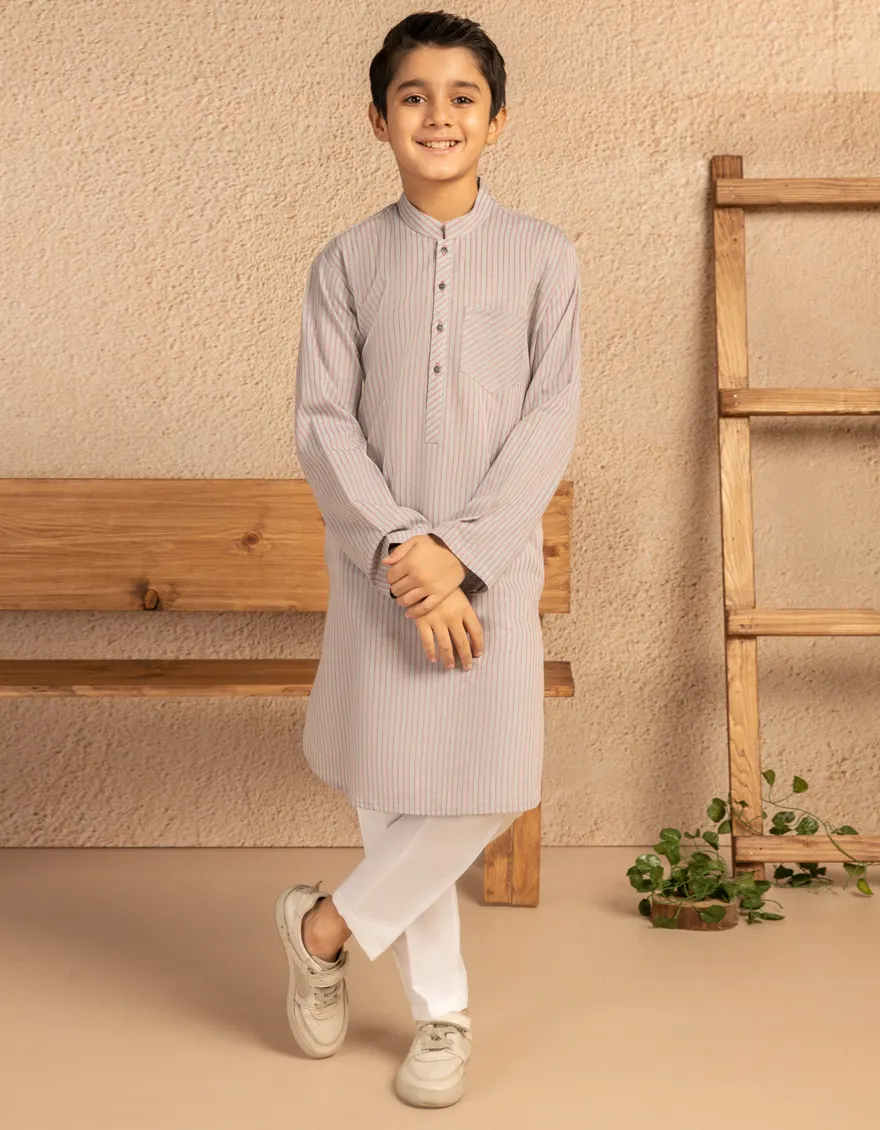 LIGHT GREY BLENDED KURTA | JCK-A-50140/S25/JJ9980-CL