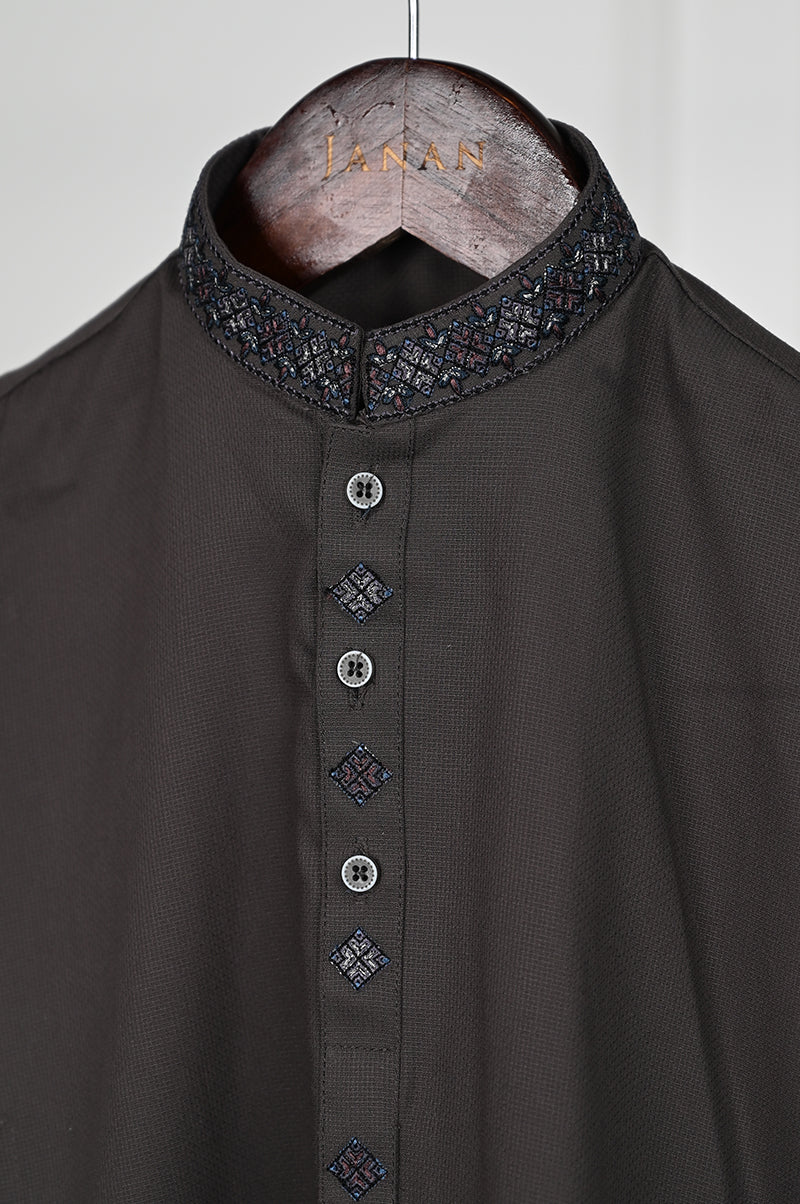 GREY BLENDED KURTA | JCK-A-50306/S25/JJ9296-SF - Image 3