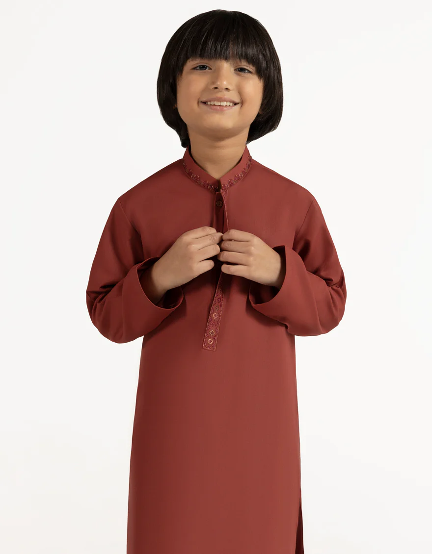 RUST BLENDED KURTA | JCK-A-50478/S26/JJ10244-SF - Image 2