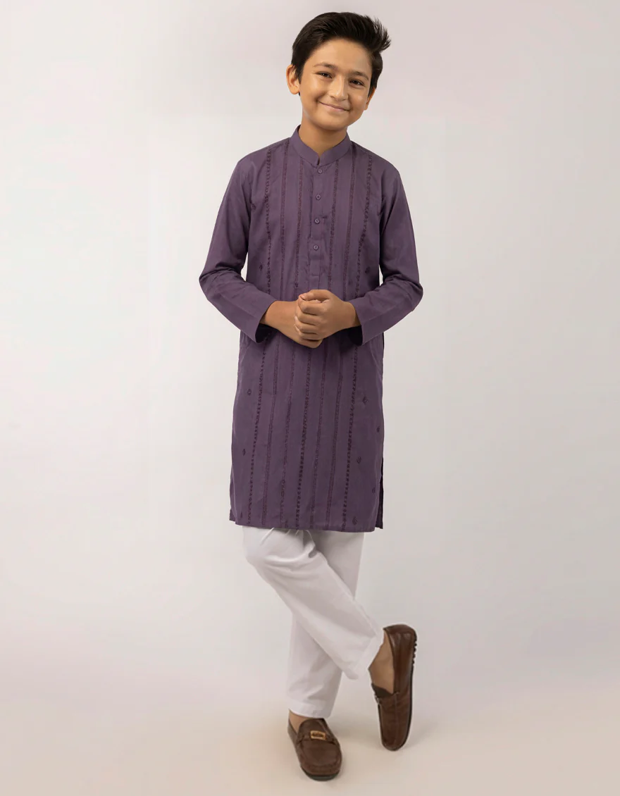 PURPLE COTTON KURTA | JCK-S-39641/S26/JJ10826-FL