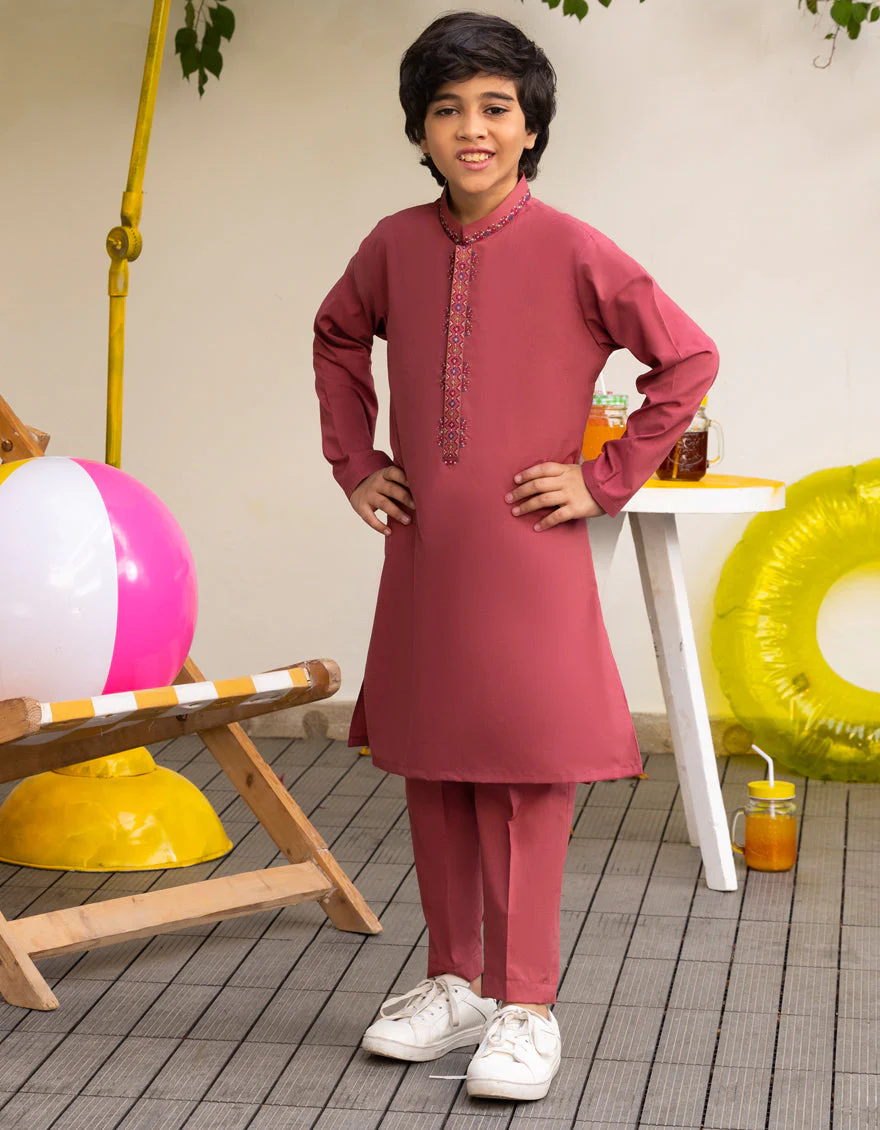 ARIZONA PINK BLENDED KURTA TROUSERS | JCKP-A-34987/S25/JJ9358-CL