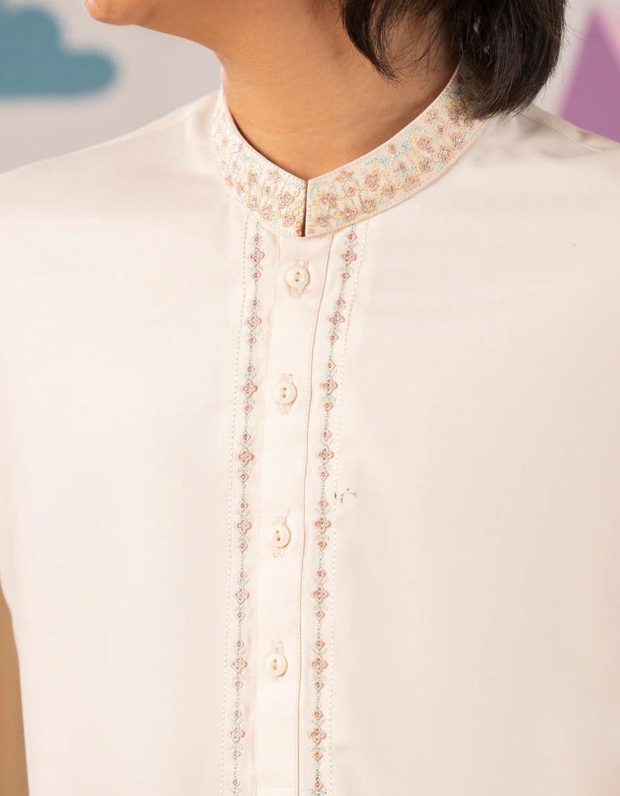 LIGHT PEACH BLENDED KURTA TROUSERS | JCKP-A-39259/S25/JJ9625-SF - Image 3