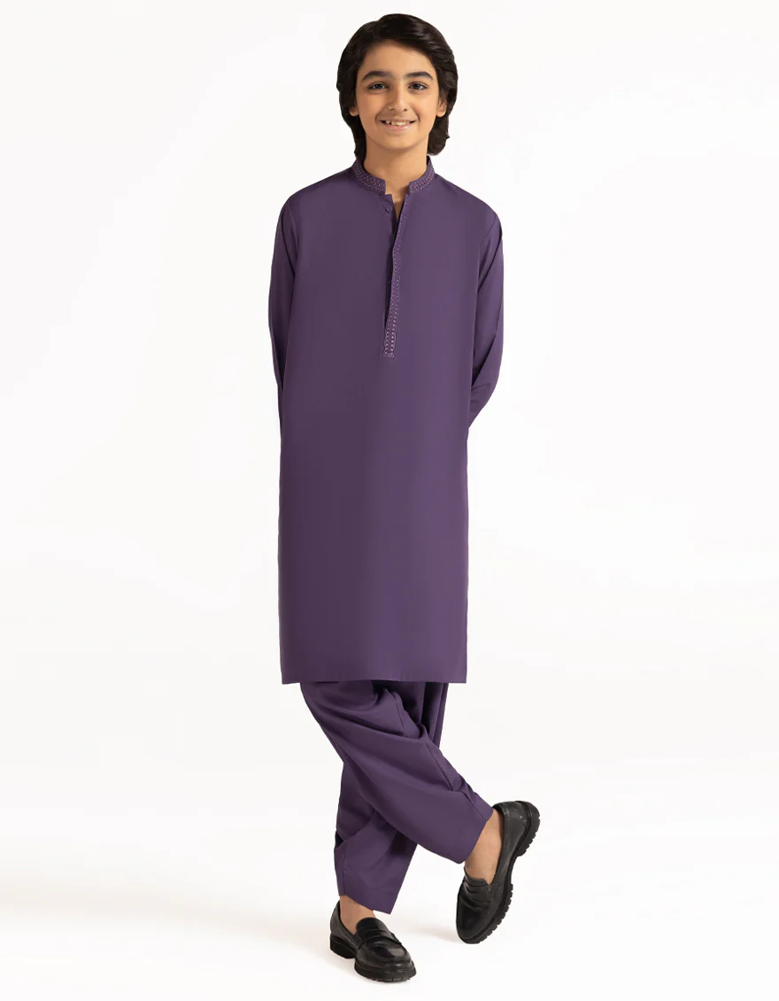 PURPLE BLENDED KAMEEZ SHALWAR | JCKS-A-39570/S26/JJ10428-SF
