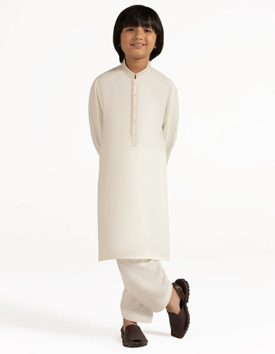 CREAM BLENDED KAMEEZ SHALWAR | JCKS-A-39574/S26/JJ9900-FL