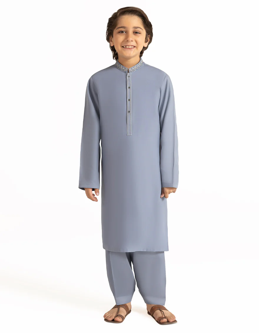 INDIGO BLENDED KAMEEZ SHALWAR | JCKS-A-39589/S26/JJ10431-SF