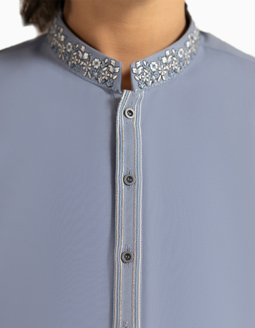 INDIGO BLENDED KAMEEZ SHALWAR | JCKS-A-39589/S26/JJ10431-SF - Image 3