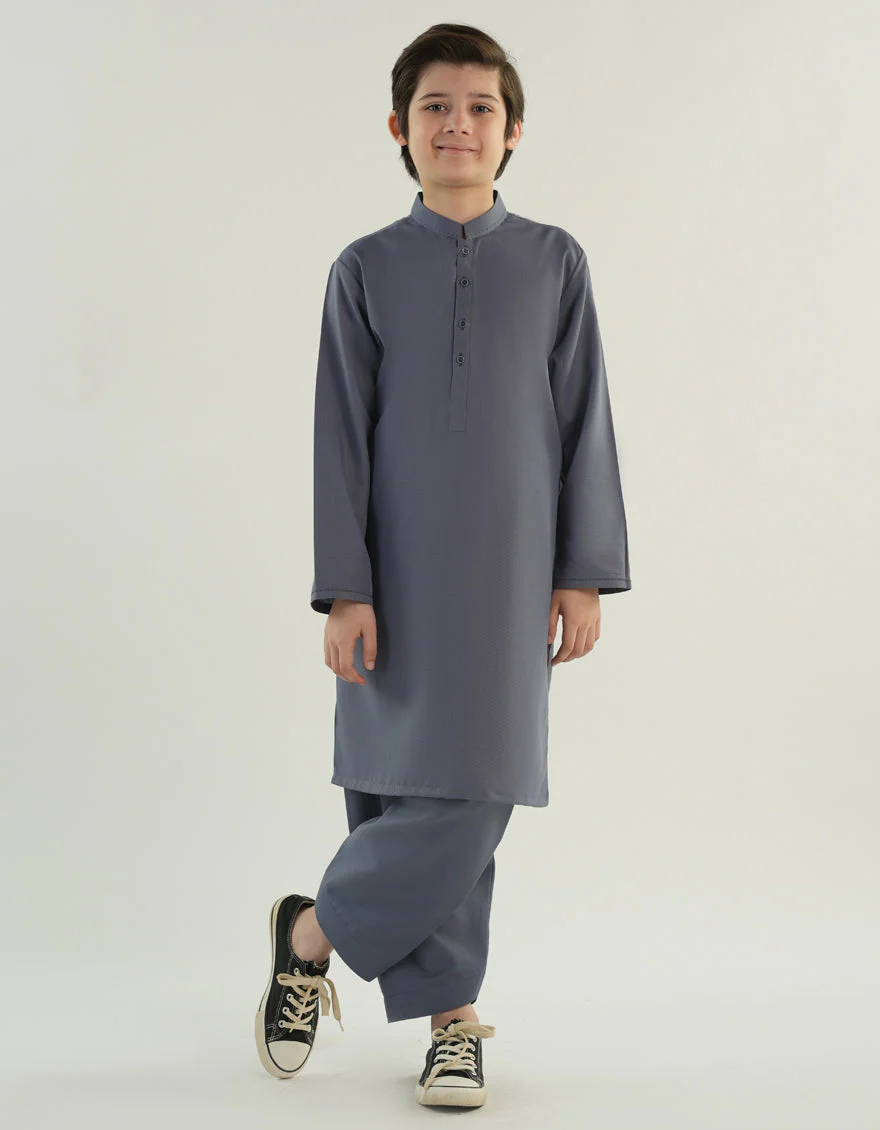 PIGEON BLUE BLENDED KAMEEZ SHALWAR | JCKS-A-46504/S24/JJ9620-CL