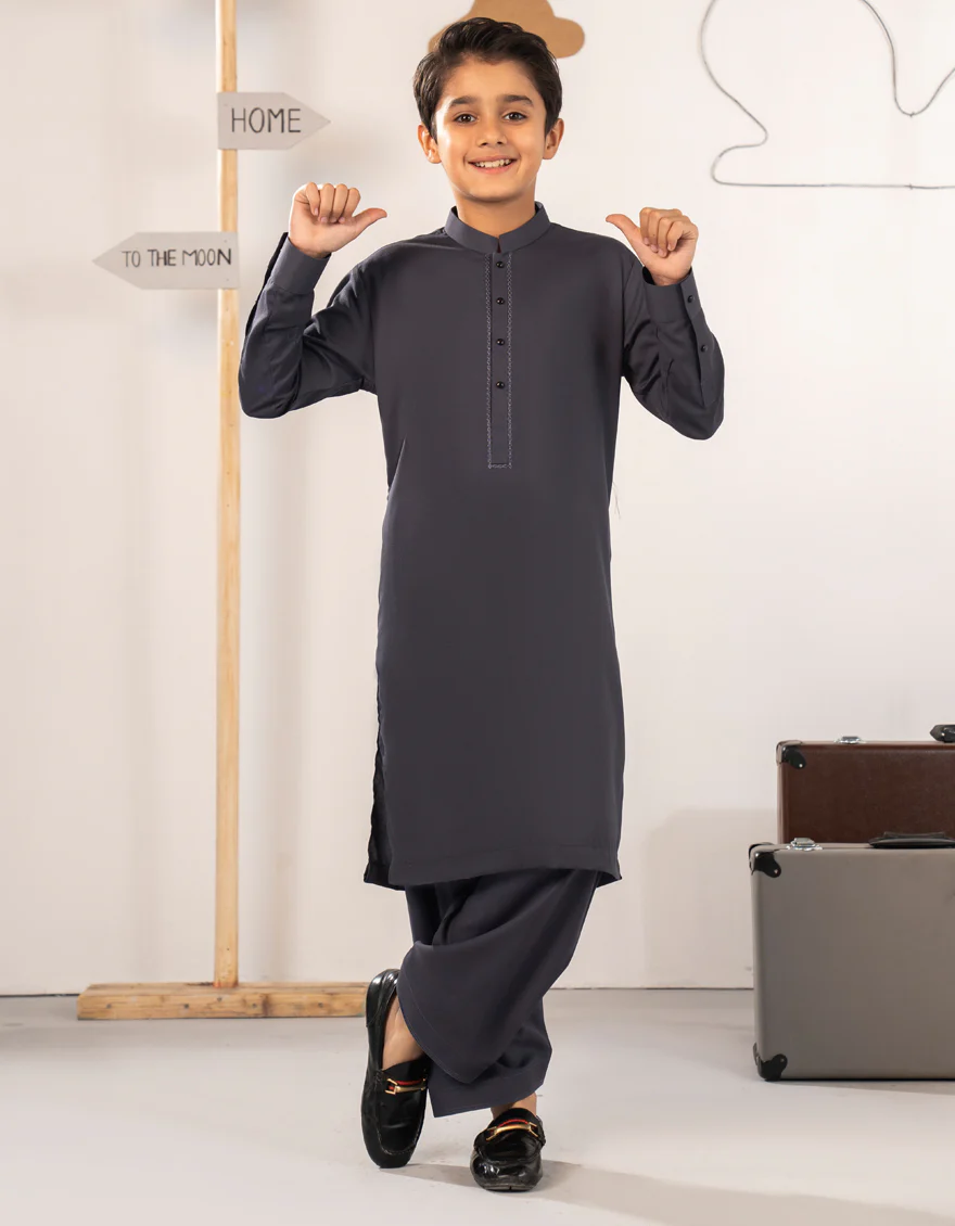 GREY BLENDED KAMEEZ SHALWAR | JCKS-A-90519/S25/JJ9766-SF