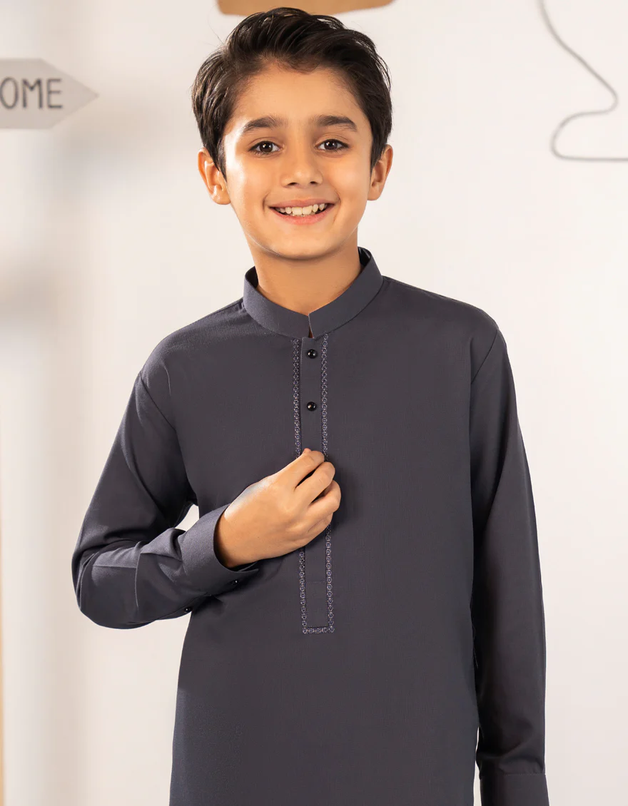GREY BLENDED KAMEEZ SHALWAR | JCKS-A-90519/S25/JJ9766-SF - Image 2