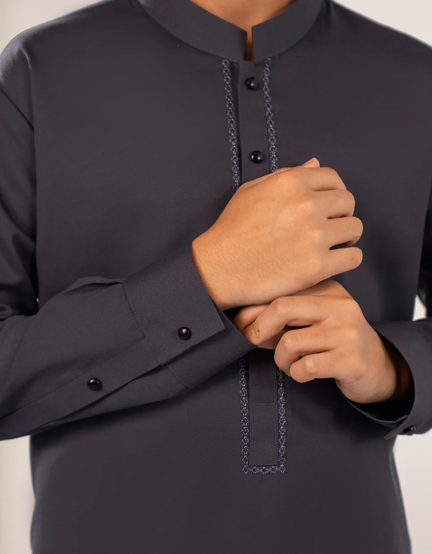 GREY BLENDED KAMEEZ SHALWAR | JCKS-A-90519/S25/JJ9766-SF - Image 4