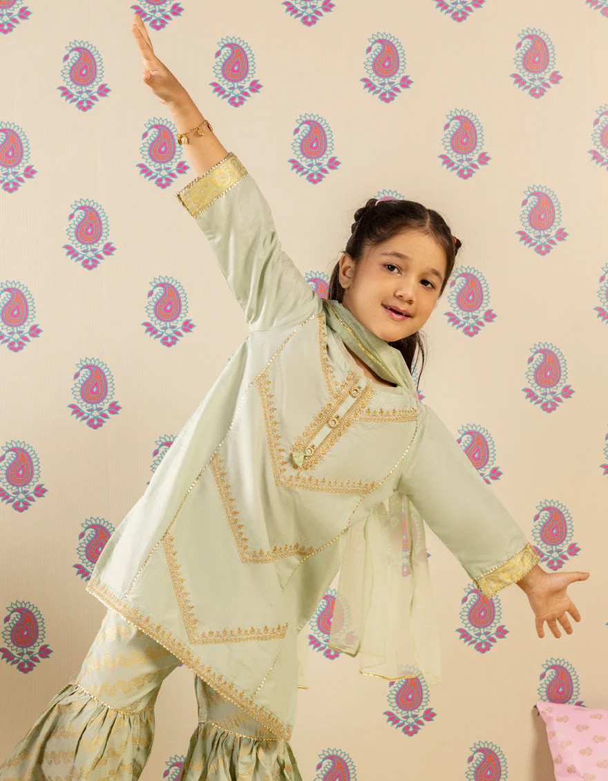 GREEN LAWN 3PC STITCHED | JGK-S-JGP-25-1510 FB/SHEEN GILTZ-4 - Image 2