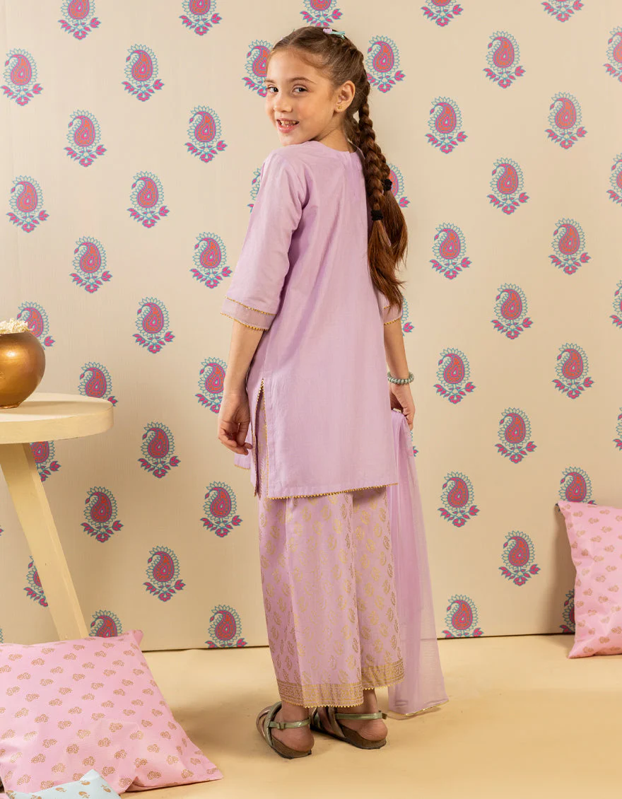 LILAC LAWN 3PC STITCHED | JGK-S-JGP-25-1512 FB/SHEEN GILTZ-6 - Image 2