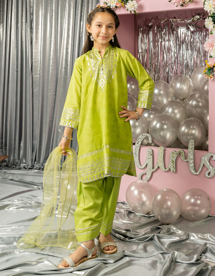 GREEN LAWN 3PC STITCHED | JGK-S-JGP-25-1556 FB/FESTIVE FOIL-02