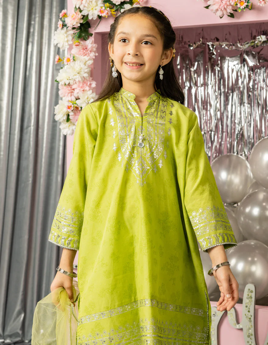 GREEN LAWN 3PC STITCHED | JGK-S-JGP-25-1556 FB/FESTIVE FOIL-02 - Image 3