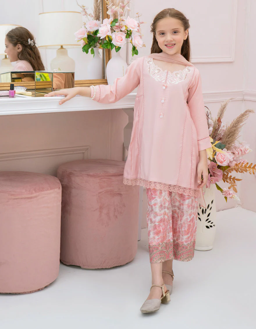 PINK SILK 3PC STITCHED | JGK-S-JGP-25-1576 FB/ME-G-01
