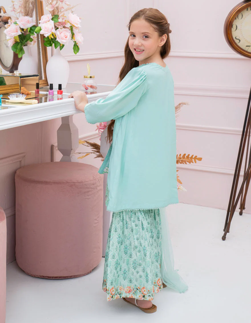 GREEN SILK 3PC STITCHED | JGK-S-JGP-25-1577 FB/ME-G-02 - Image 3