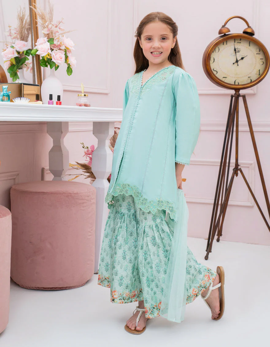 GREEN SILK 3PC STITCHED | JGK-S-JGP-25-1577 FB/ME-G-02 - Image 4