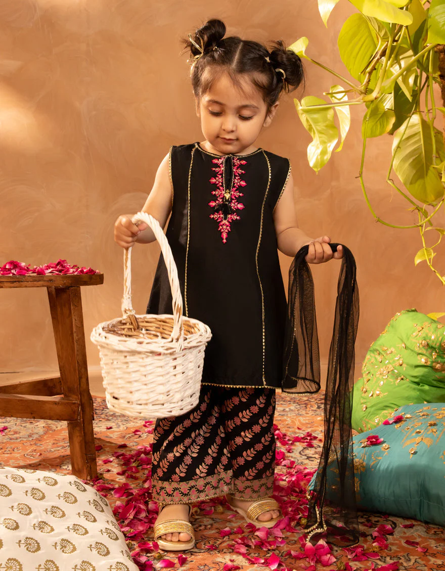 BLACK SILK 3PC STITCHED | JGK-S-JIF-25-1706 FB/IRIS-06
