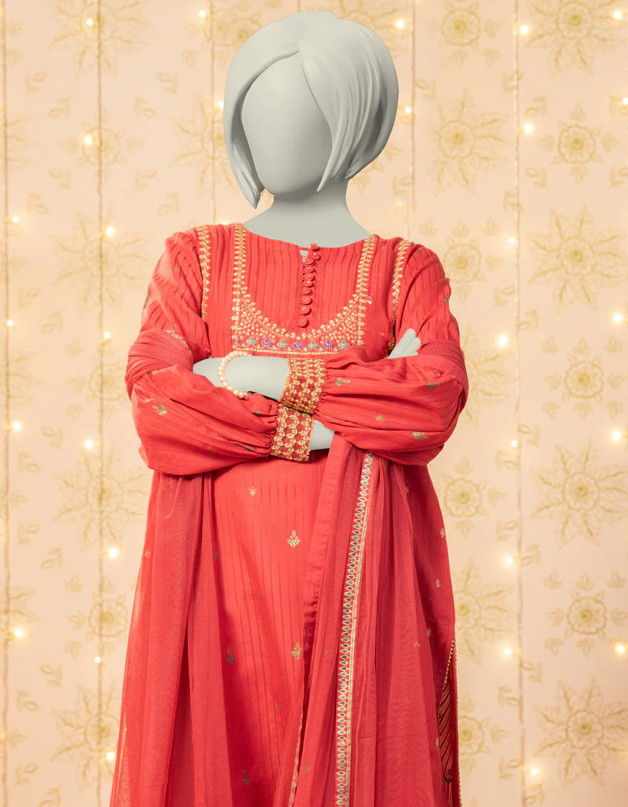 PINK TEXTURED 3PC STITCHED | JGK-S-JTF-25-752 FB/RANG-E-ZARI-2 - Image 3