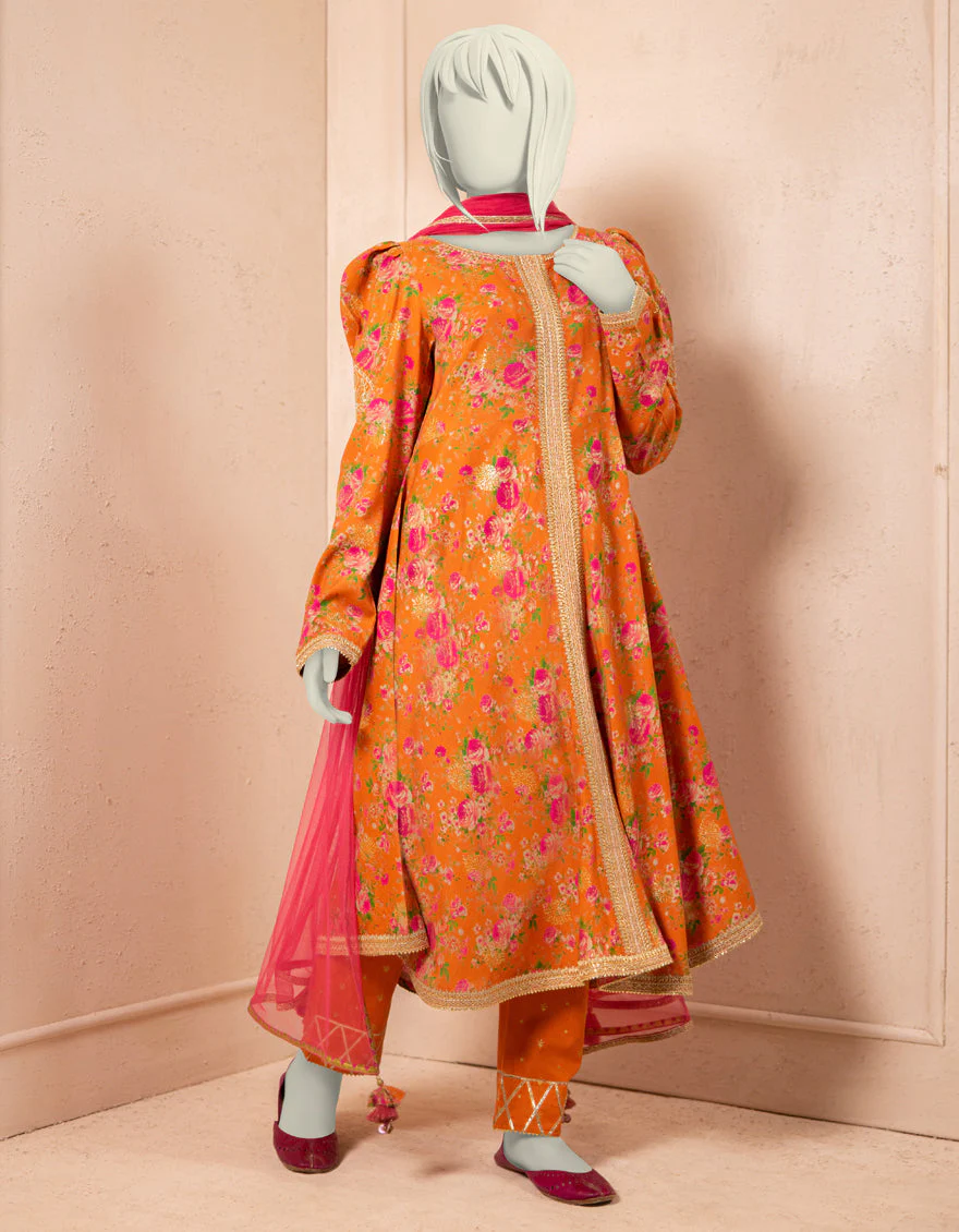 ORANGE TEXTURED 3PC STITCHED | JGK-S-JTF-25-760 FB/RANG-E-ZARI-4