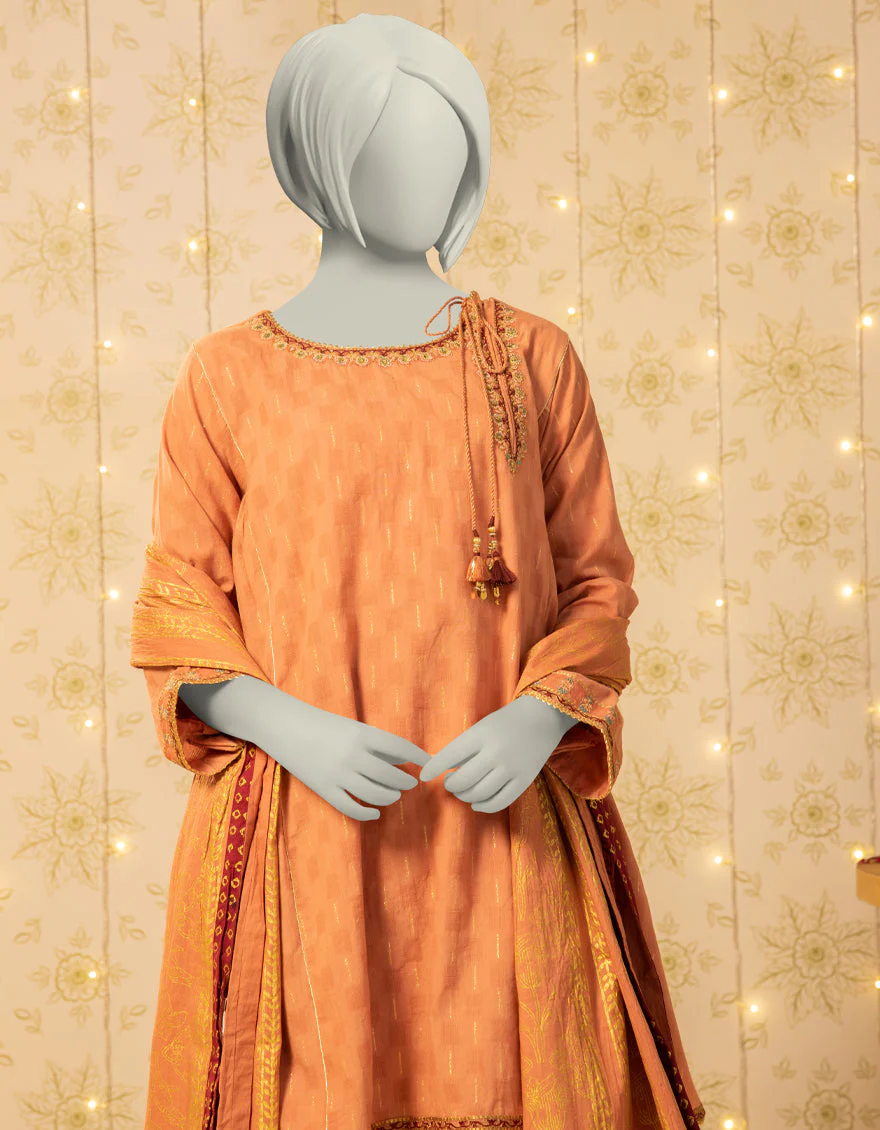 PEACH DOBBY 3PC STITCHED | JGK-S-JTP-25-616 FB/DHANAK-06 - Image 3