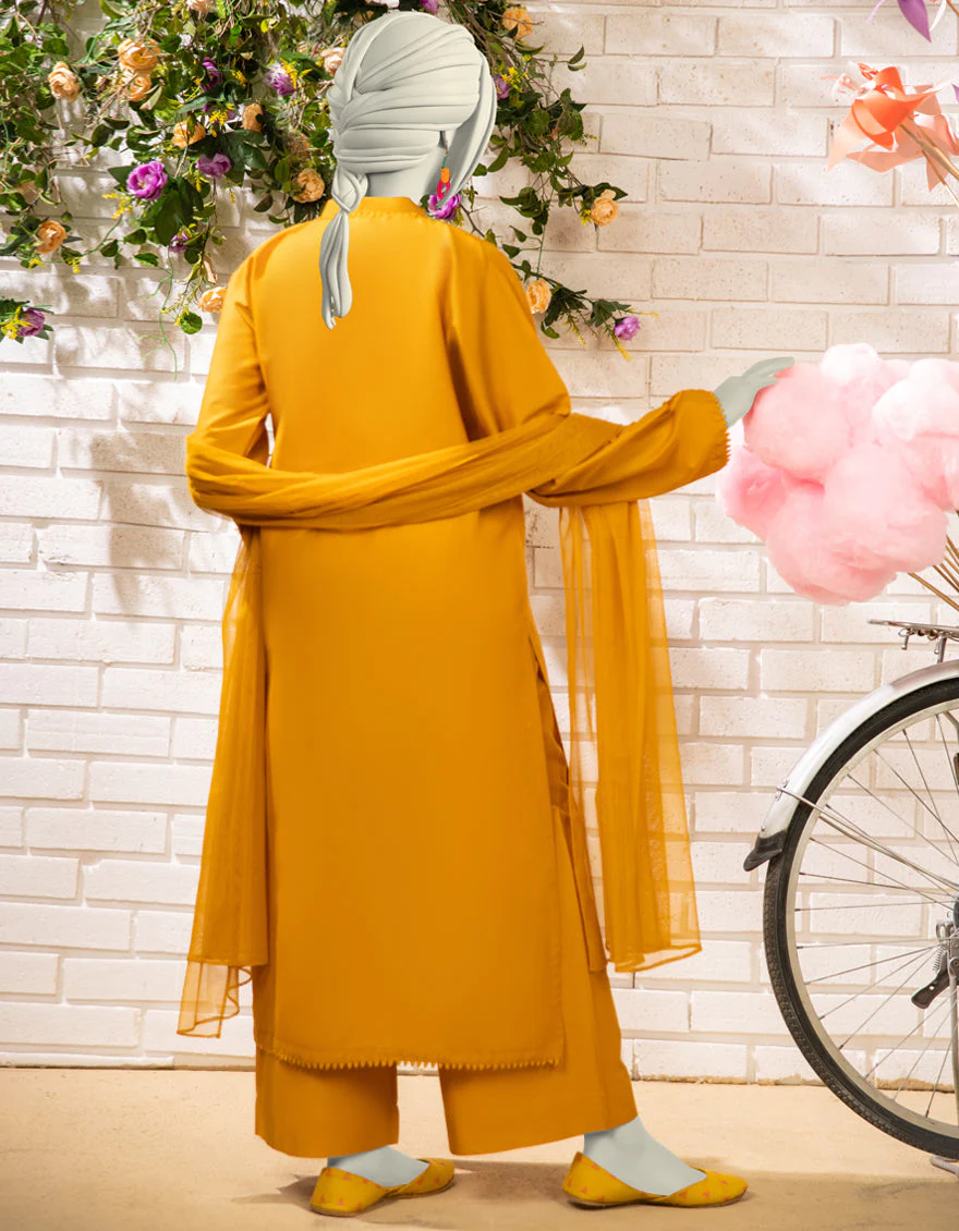 OCHRE LAWN 3PC STITCHED | JGK-S-JTP-25-620 FB/DHANAK-2 - Image 3
