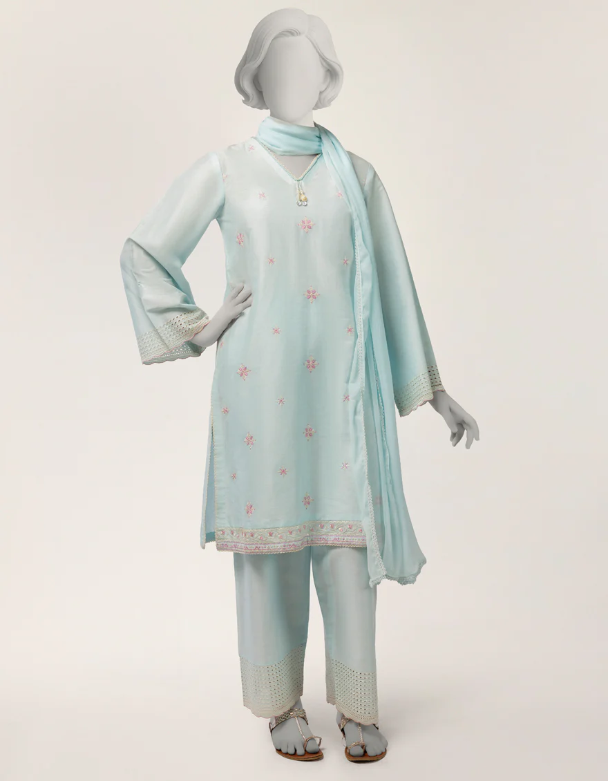 BLUE LAWN 3PC STITCHED | JGK-S-JTP-26-661 FB/SCHIFFLI-T-01